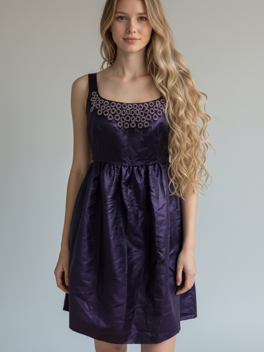 NWOT- CHARLOTTE RUSSE /PLUM PURPLE Embellished Party Dress